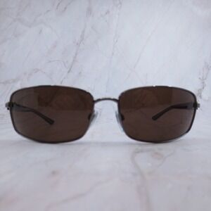 Bvlgari 5004 Mens Sunglasses Gunmetal Brown Rectangular 5004 138/73